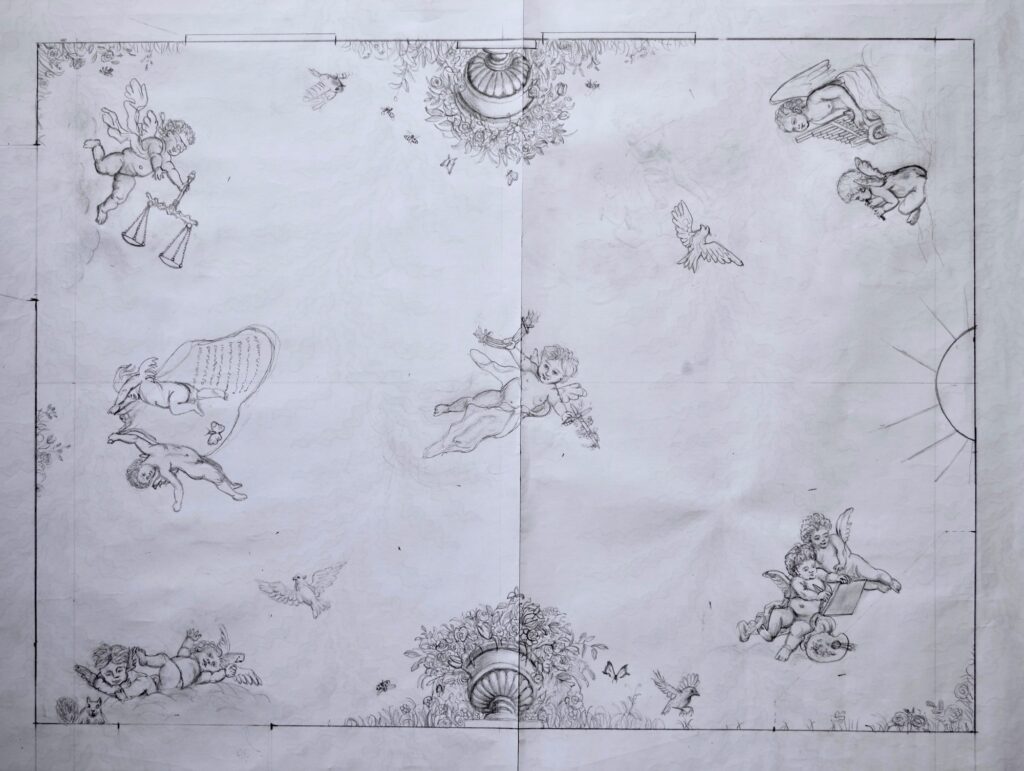 ceiling mural sketch