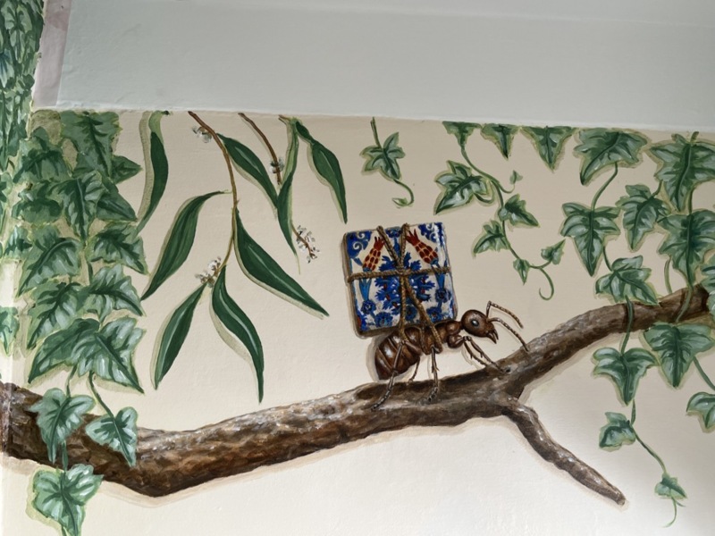 The Ceramic Tile-Carrying Ant mural in London